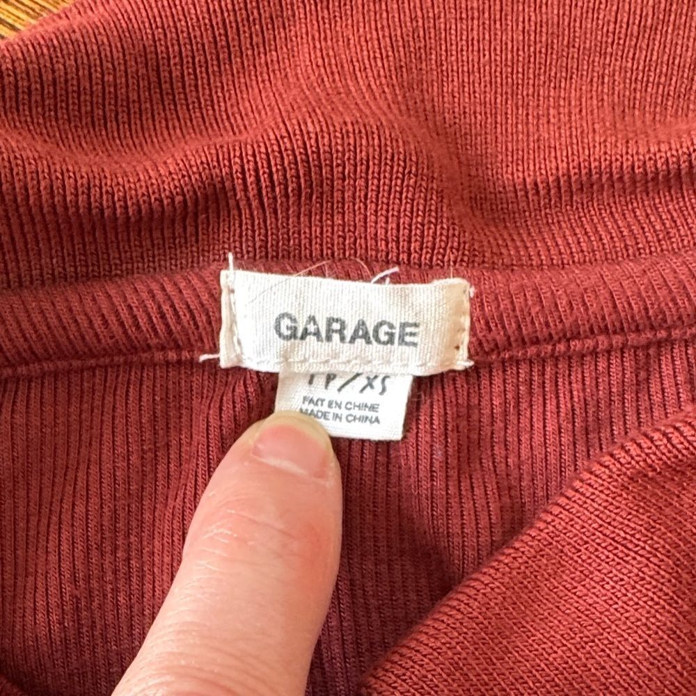 Garage Rust Red Knit Top - Picture 2 of 3